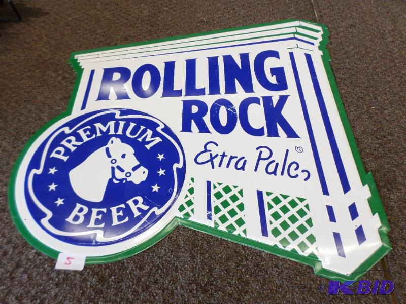 Rolling Rock Extra Pale Tin Sign, Measures 35...