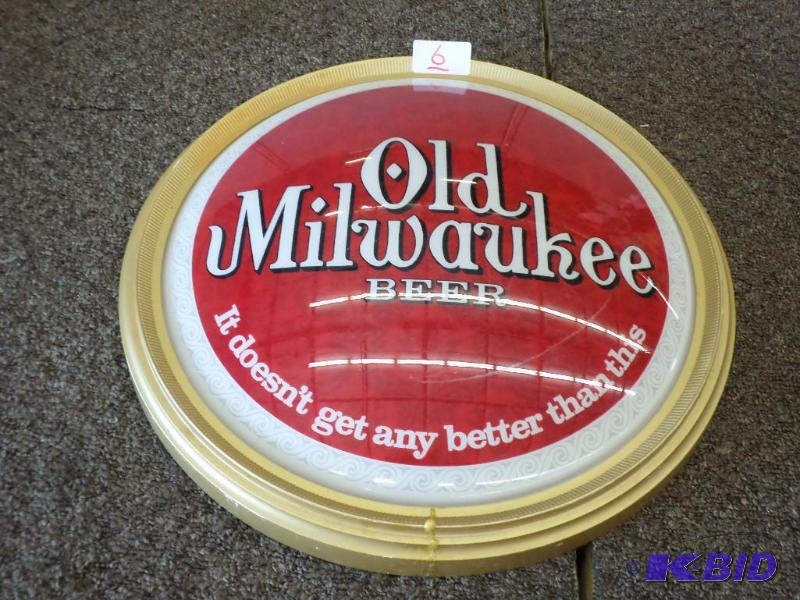 Old Milwaukee Lighted Bubble Sign, Needs New ...