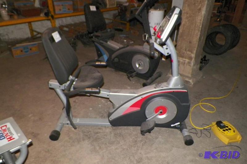 lot 116 image: Iron Man Recumbent Bike Includes Power Supply Tested And Works