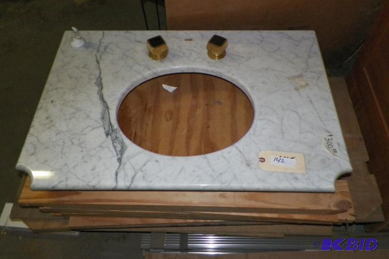 lot 142 image: Kohler A82071 Porcelain Vanity Top