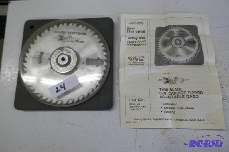 lot 24 image: Sears Craftsman 8 inch Dado Twin Blades new
