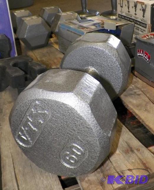 lot 37 image: New 60 Pound Dumbbell