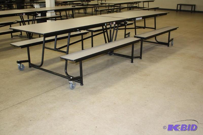 lot 103 image: AMTab II American Folding Rollaway tables- se...