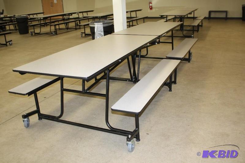 lot 104 image: AMTab II American Folding Rollaway tables- se...