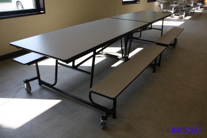 lot 105 image: AMTab II American Folding Rollaway tables- se...
