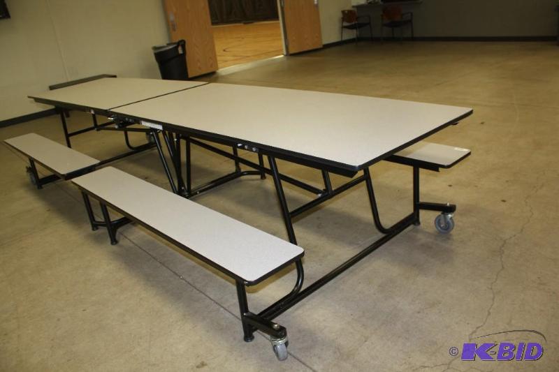 lot 111 image: AMTab II American Folding Rollaway tables- se...