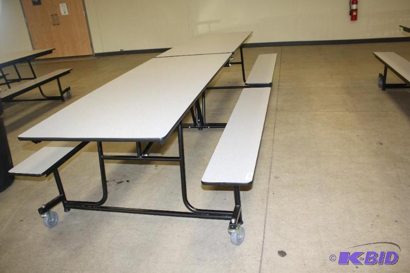 lot 112 image: AMTab II American Folding Rollaway tables- se...