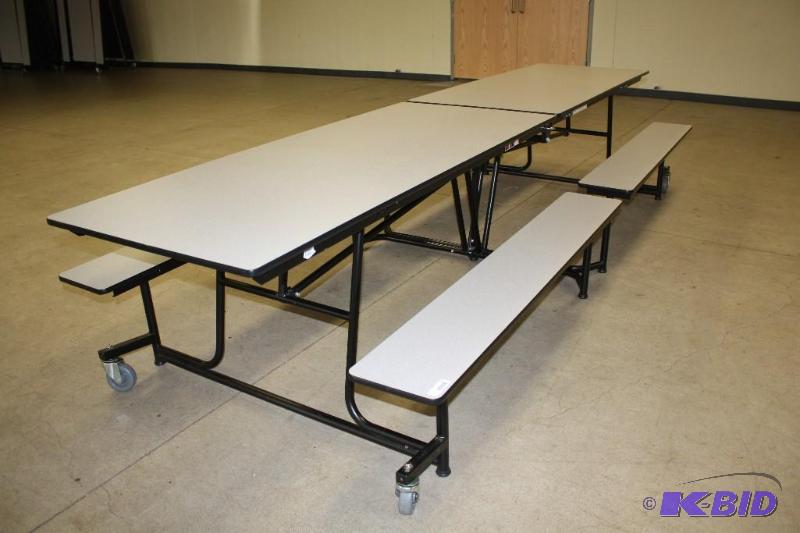 lot 114 image: AMTab II American Folding Rollaway tables- se...