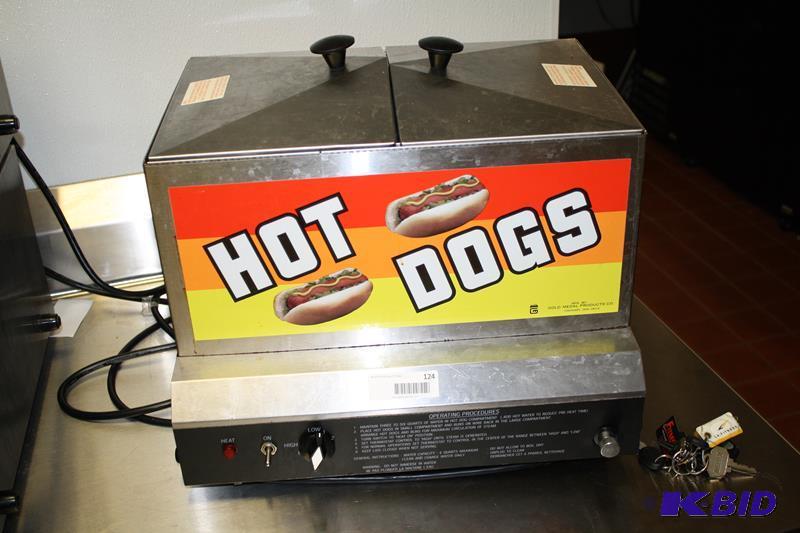 lot 124 image: Gold Medal Hot Dog Steamer-Steamin Demon mode...