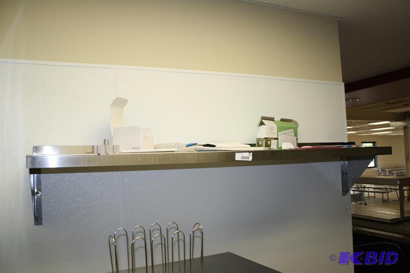 lot 129 image: Stainless steel shelf 60x12"   Shel...