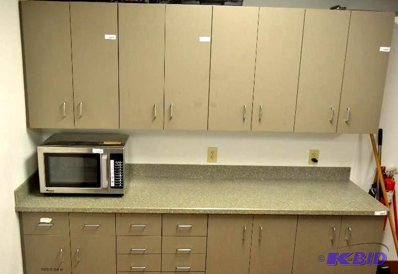 lot 141 image: Upper 8 door Wall cabinet only 96x32x13"...