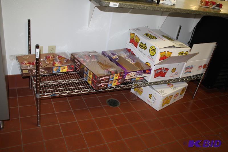 lot 148 image: Wire rack 72x28x24", contents not includ...