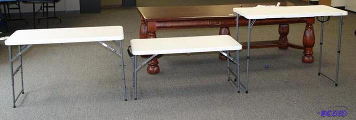 lot 164 image: 3 Lifetime folding tables. 24x48" and fo...