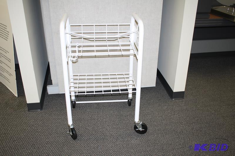 lot 175 image: United Displaycraft rolling sports rack- Read...