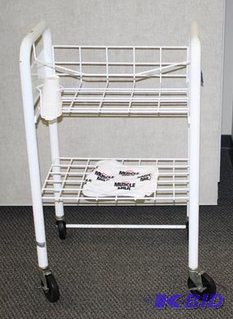 lot 179 image: United Displaycraft rolling sports rack- ...