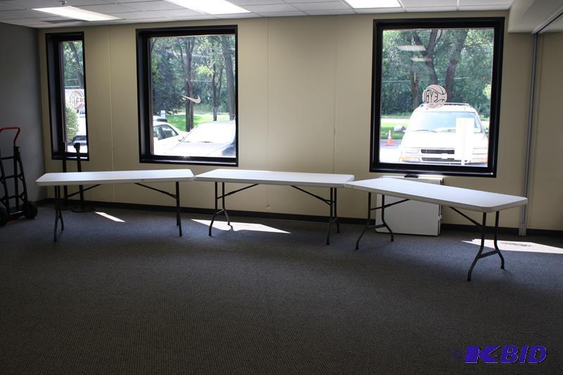 lot 187 image: 3 Lifetime folding tables 30x72"...