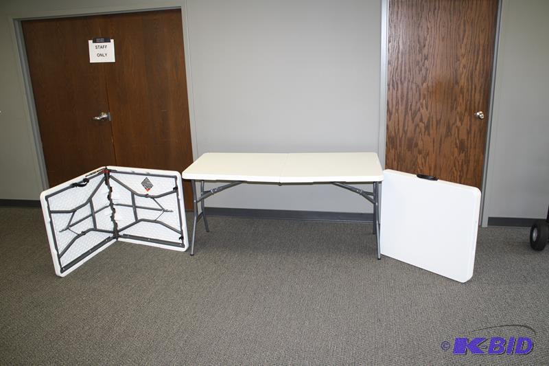 lot 188 image: 3 Lifetime folding table 30x72" and 30x2...