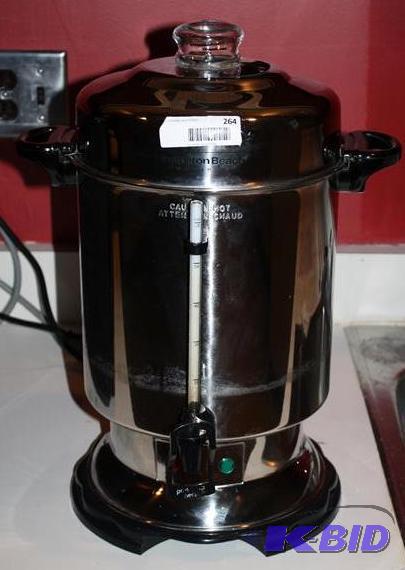 lot 264 image: Hamilton Beach commercial 60 cup coffee pot- ...