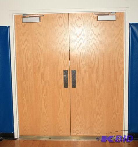 lot 281 image: Oak double doors 72" wide 83" tall....