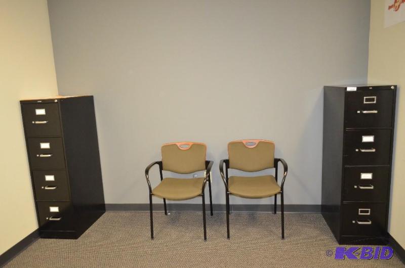 lot 311 image: 2 Hon black&nbspfile cabinets 25x15x52"...