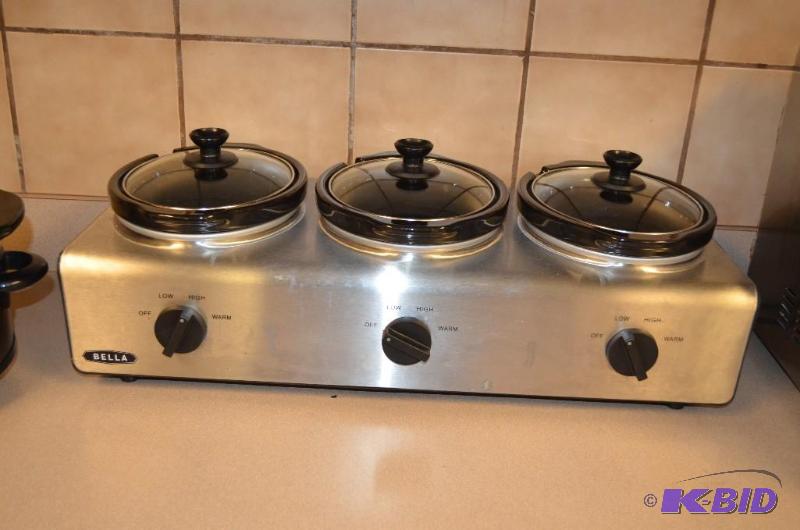 lot 367 image: Bella Triple Slow Cooker Buffet...