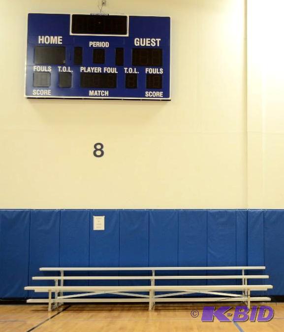 lot 50 image: 30 Seat Tip-N-Roll aluminum -&nbspbleacher- ...