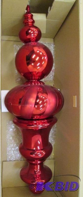 Red commercial 4 foot tall holiday ornament, ...