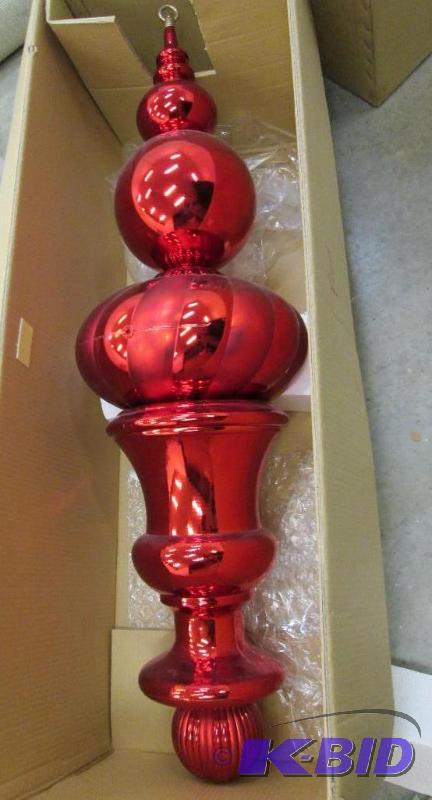 Red commercial 4 foot tall holiday ornament, ...