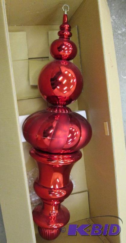 Red commercial 4 foot tall holiday ornament, ...