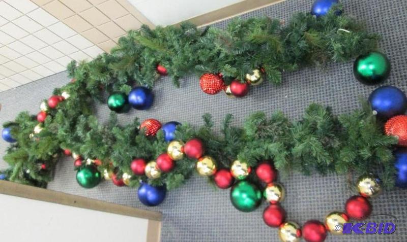 Lot of 2 9 foot long commercial garlands dec...