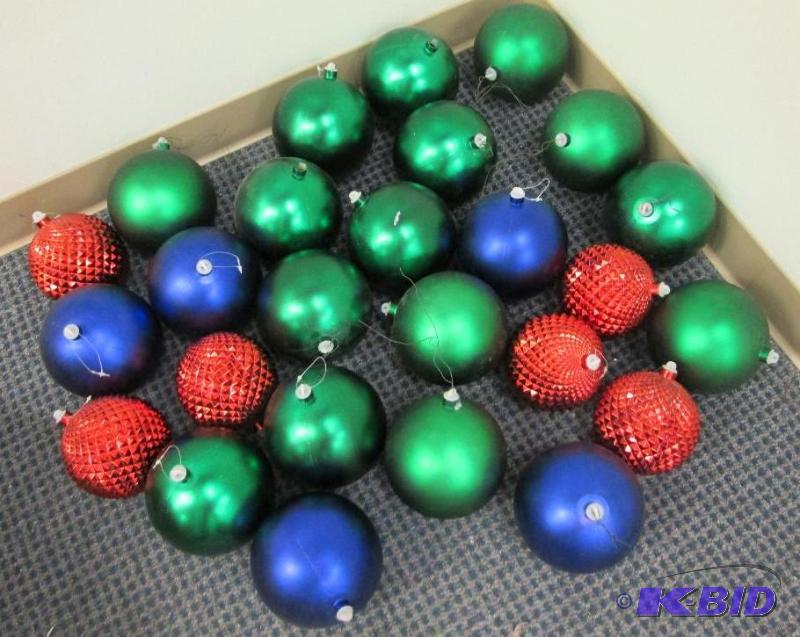 Lot of holiday balls, most are approx. 7 inch...