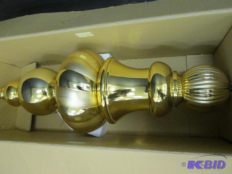 Gold commercial 4 foot tall holiday ornament,...