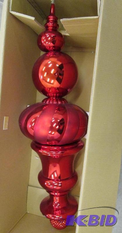 Red commercial 4 foot tall holiday ornament, ...