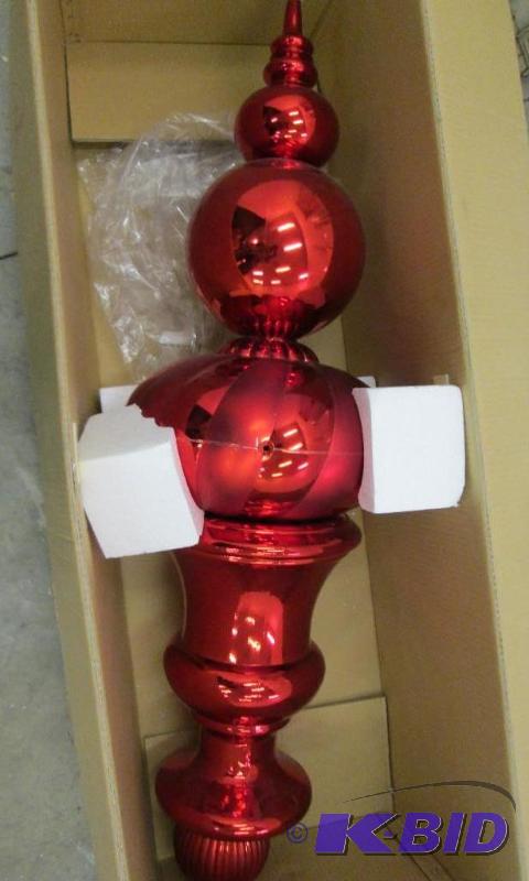 Red commercial 4 foot tall holiday ornament, ...
