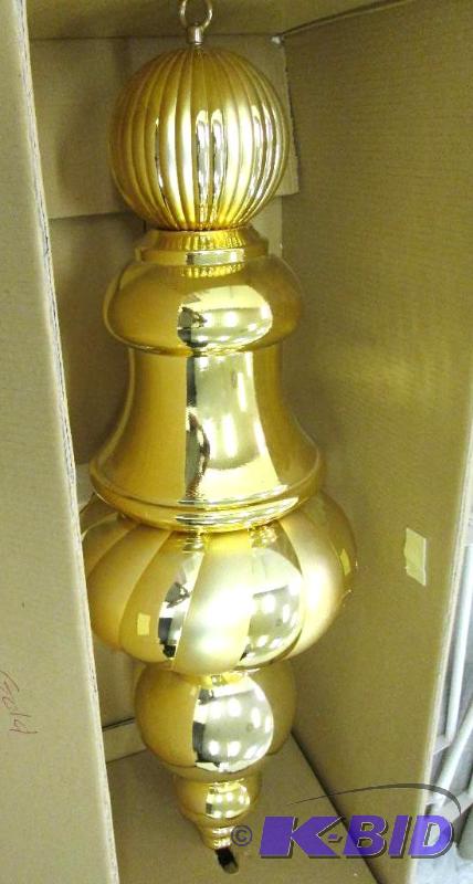 Gold commercial 4 foot tall holiday ornament,...