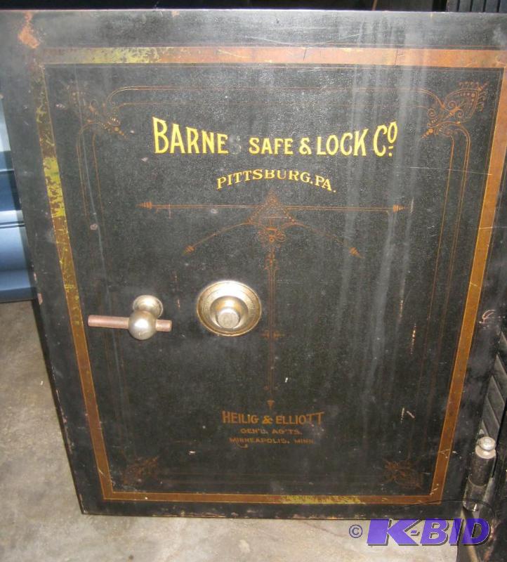 Antique Safe Barnes Safe & Lock Company Vintage and Estate Sale KBID