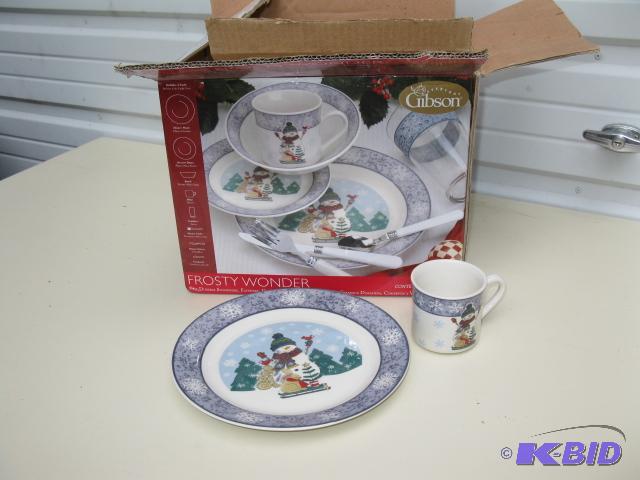 Full set of Frosty dinnerware...