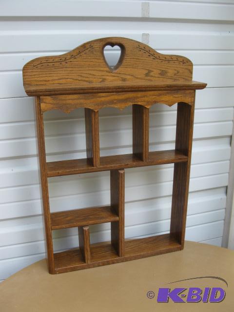 Knick Knack shelf, appears to be solid oak, 1...
