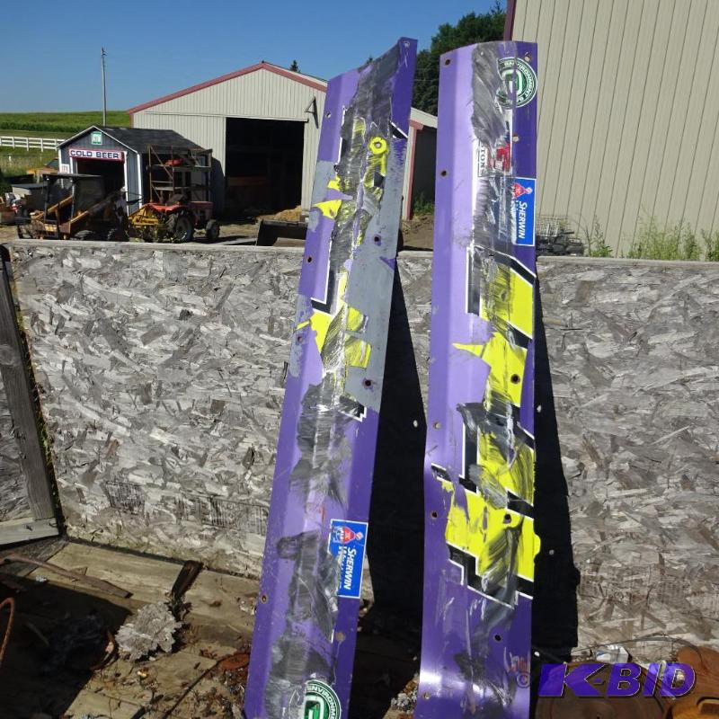 Race car door plate. Qty 2. One is bent and o...