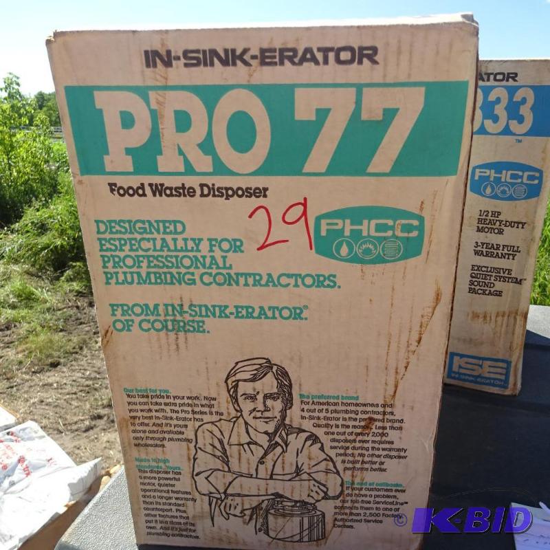 In sink Erator food disposal pro 77. New...