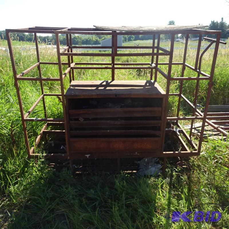 Pit cart. Was in a fire. Needs tires and pain...