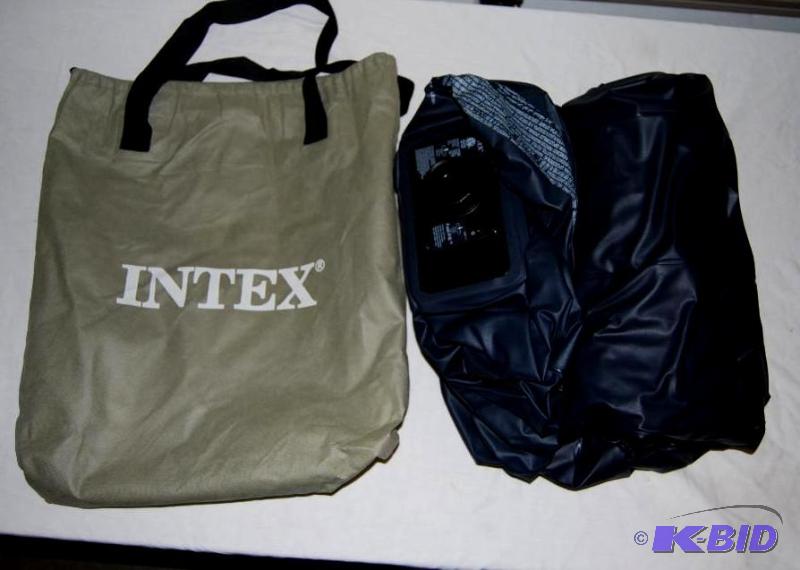 lot 18 image: Intex Twin Sz Air Bed, built in pump, looks n...