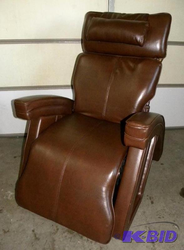 lot 28 image: Power Reclining Massage Chair, metal frame co...