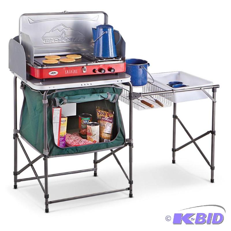 lot 42 image: Lot of 3 Deluxe Camp Kitchens, all missing to...