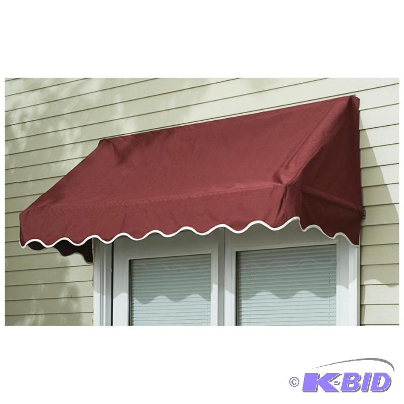 lot 71 image: Lot of 5 WindowDoor Awnings, burgundy, one 6...