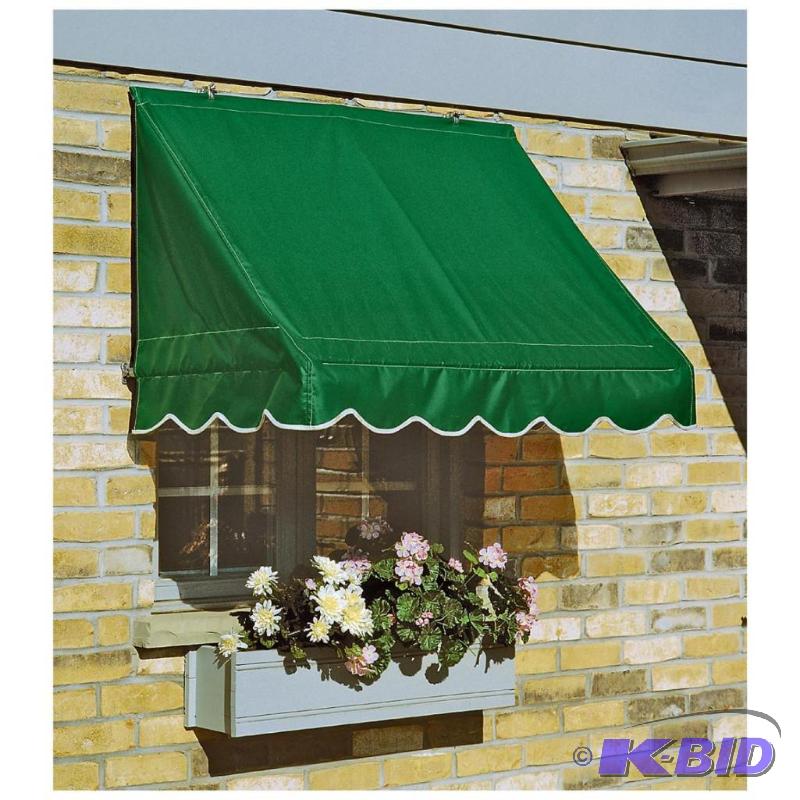 lot 72 image: Lot of 5 WindowDoor Awnings, hunter green, t...
