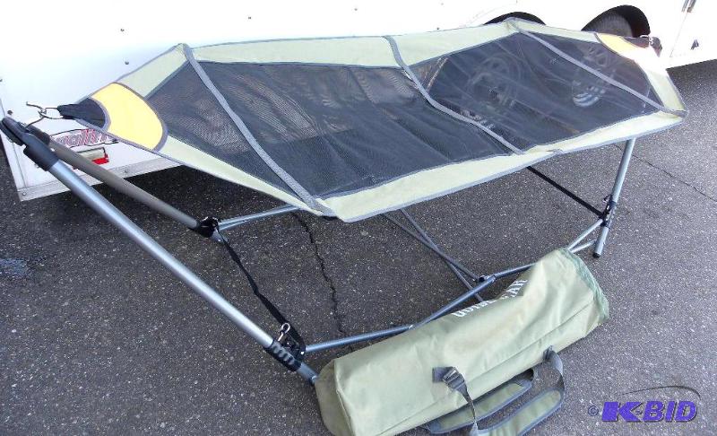 lot 78 image: Portable Folding Hammock, foldable, steel fra...