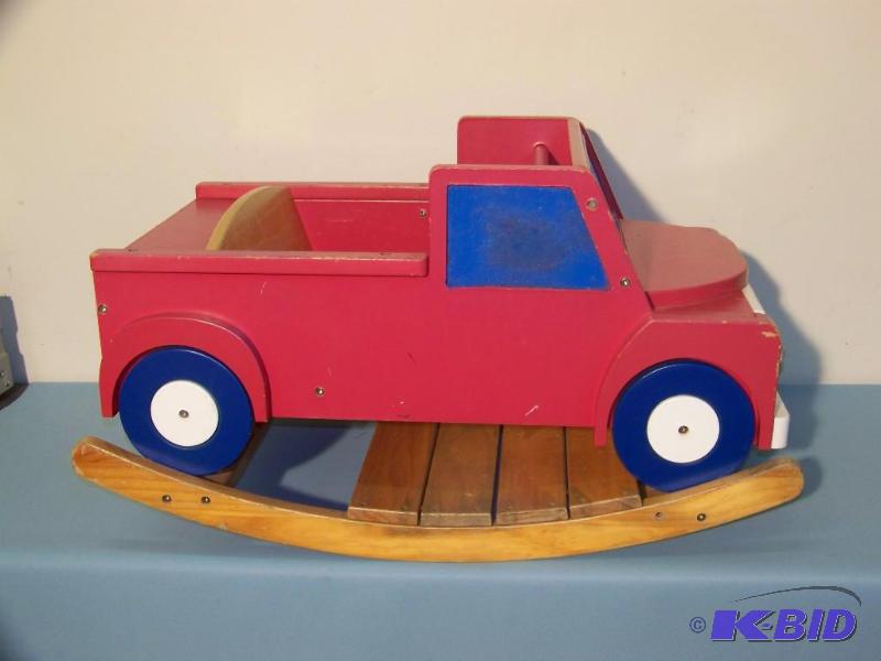 lot 54 image: Wood Truck Rocking Seat