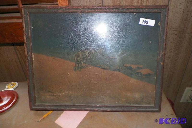 lot 108 image: LONE WOLF PICTURE 17 X 13