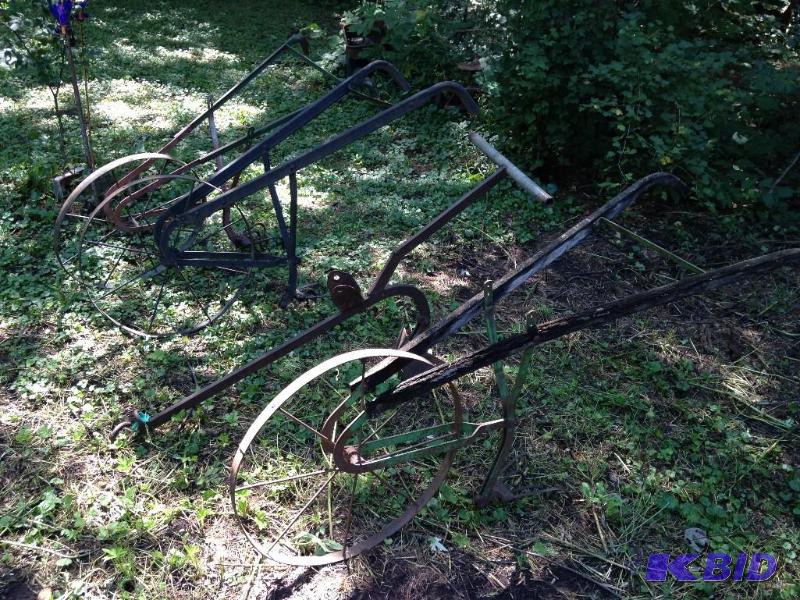 lot 196 image: 4 OLD PLOWS